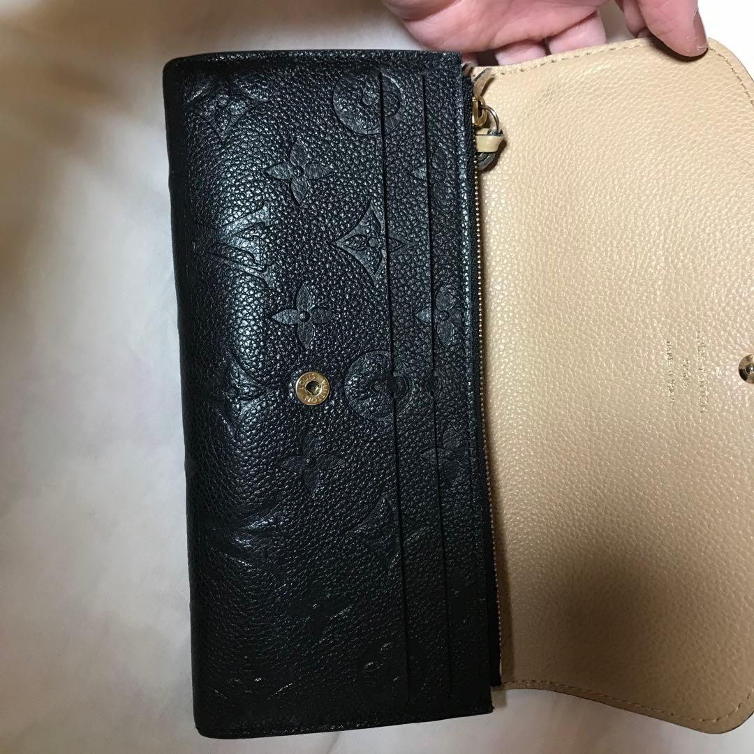 Louis Vuitton ブラック レザー 長財布