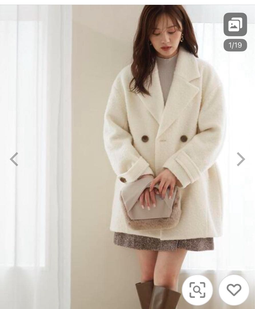 新品PROPORTION BODY DRESSINGホワイト　ピーコート