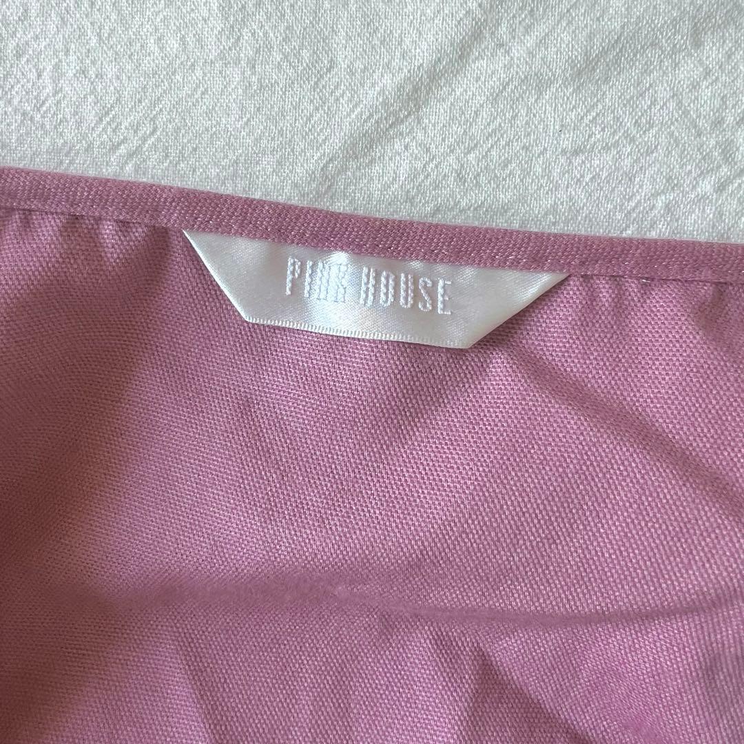 【高級】PINK HOUSE チュニック トップス フリル パープル デザイン◎