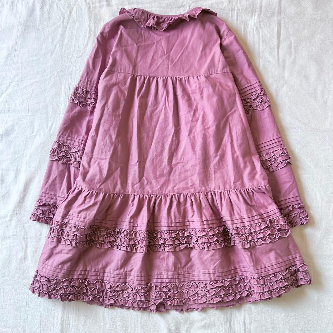 【高級】PINK HOUSE チュニック トップス フリル パープル デザイン◎