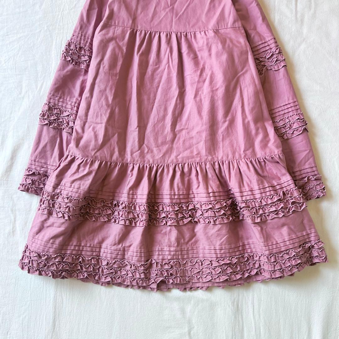 【高級】PINK HOUSE チュニック トップス フリル パープル デザイン◎