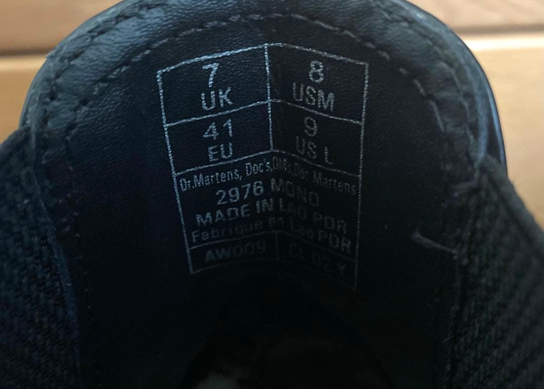 靴 Dr. Martens 2976 MONO UK7