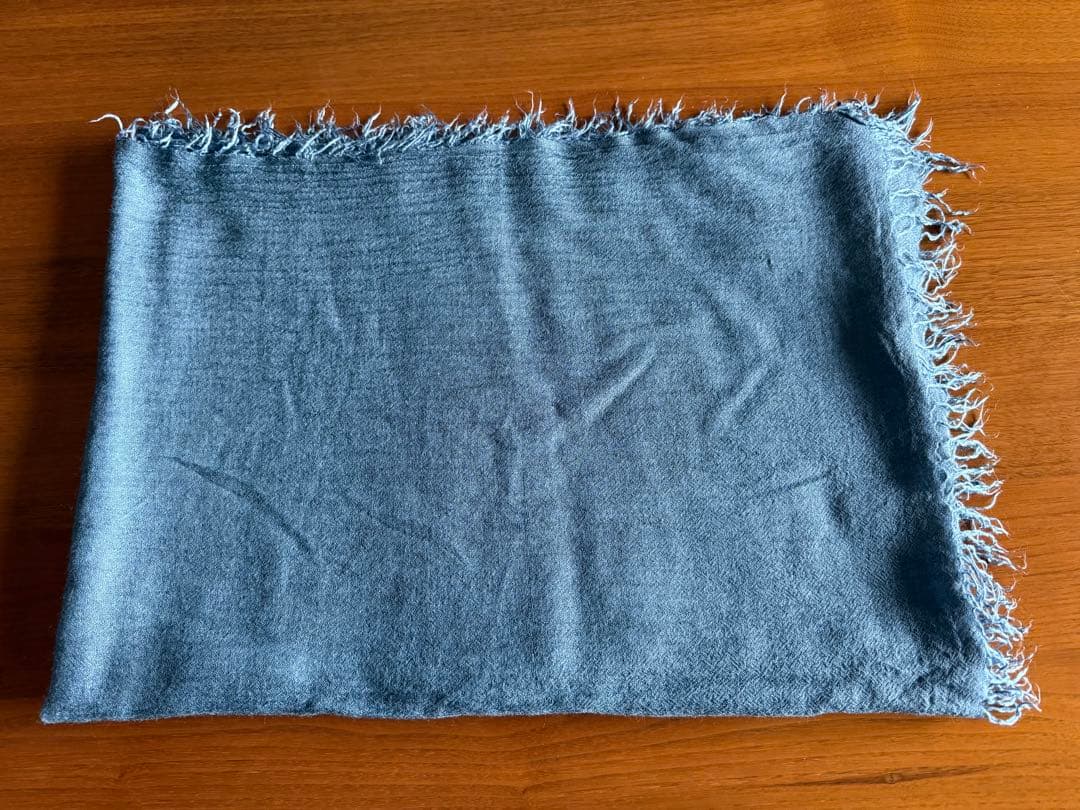 FAY マフラーストール カシミア混 ブルーネイビー