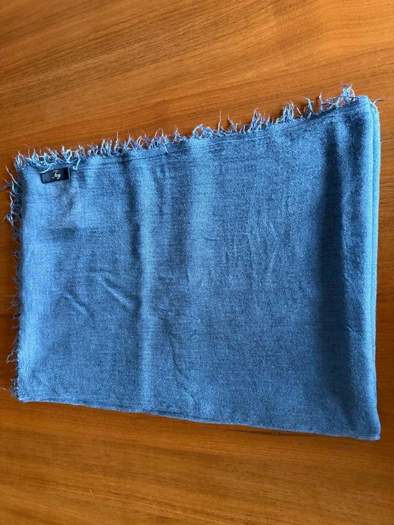 FAY マフラーストール カシミア混 ブルーネイビー