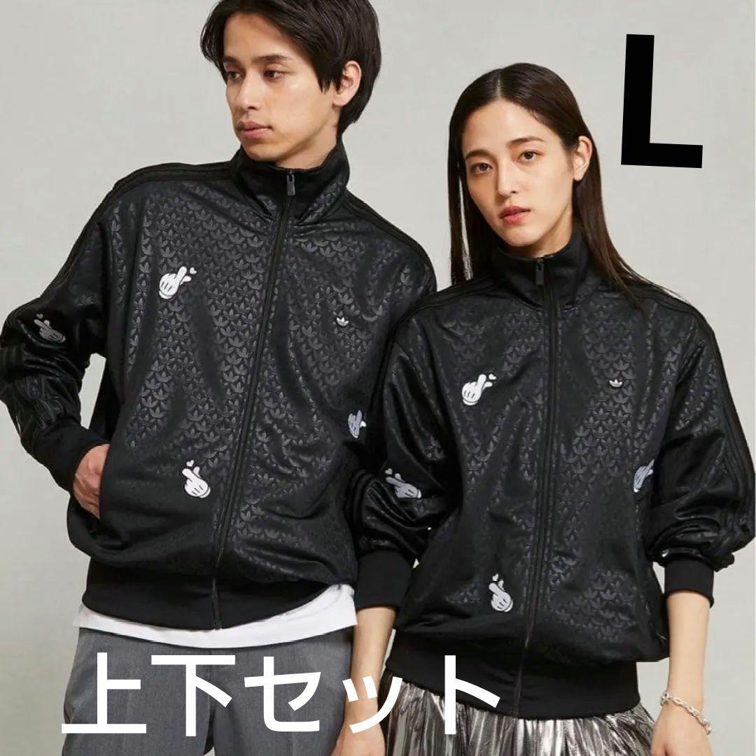 adidas ミッキー ファイヤーバード モノグラム 刺繍トラックトップ 上下