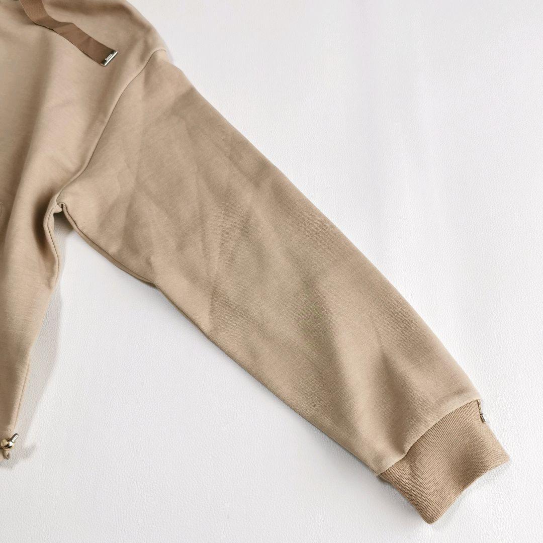 【美品✨】ヘルノ モノグラム フーデッドカーディガン キャメル 42