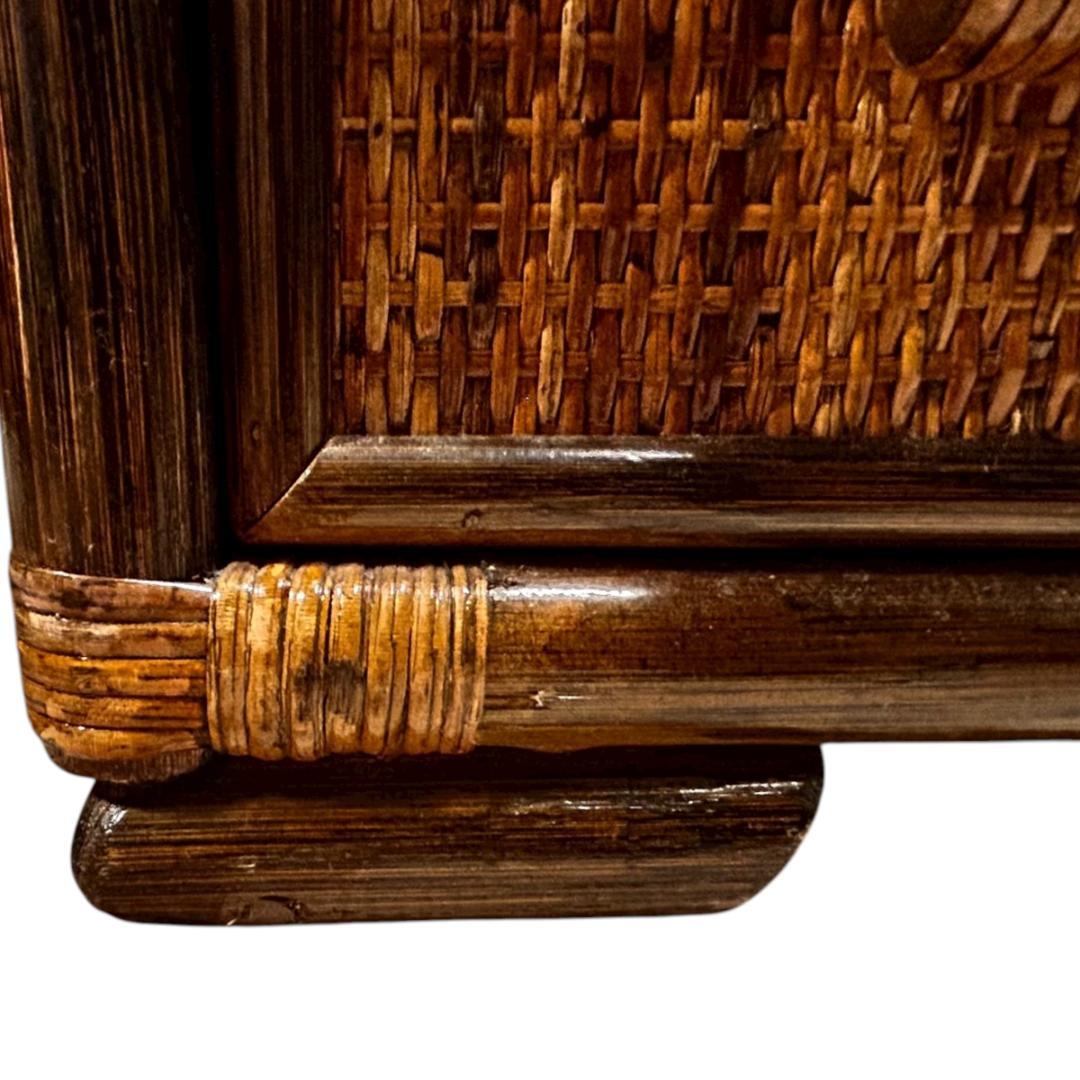 【希少】籐 ラタン チェスト 4段 引き出し10個 アジアン家具 収納タンス