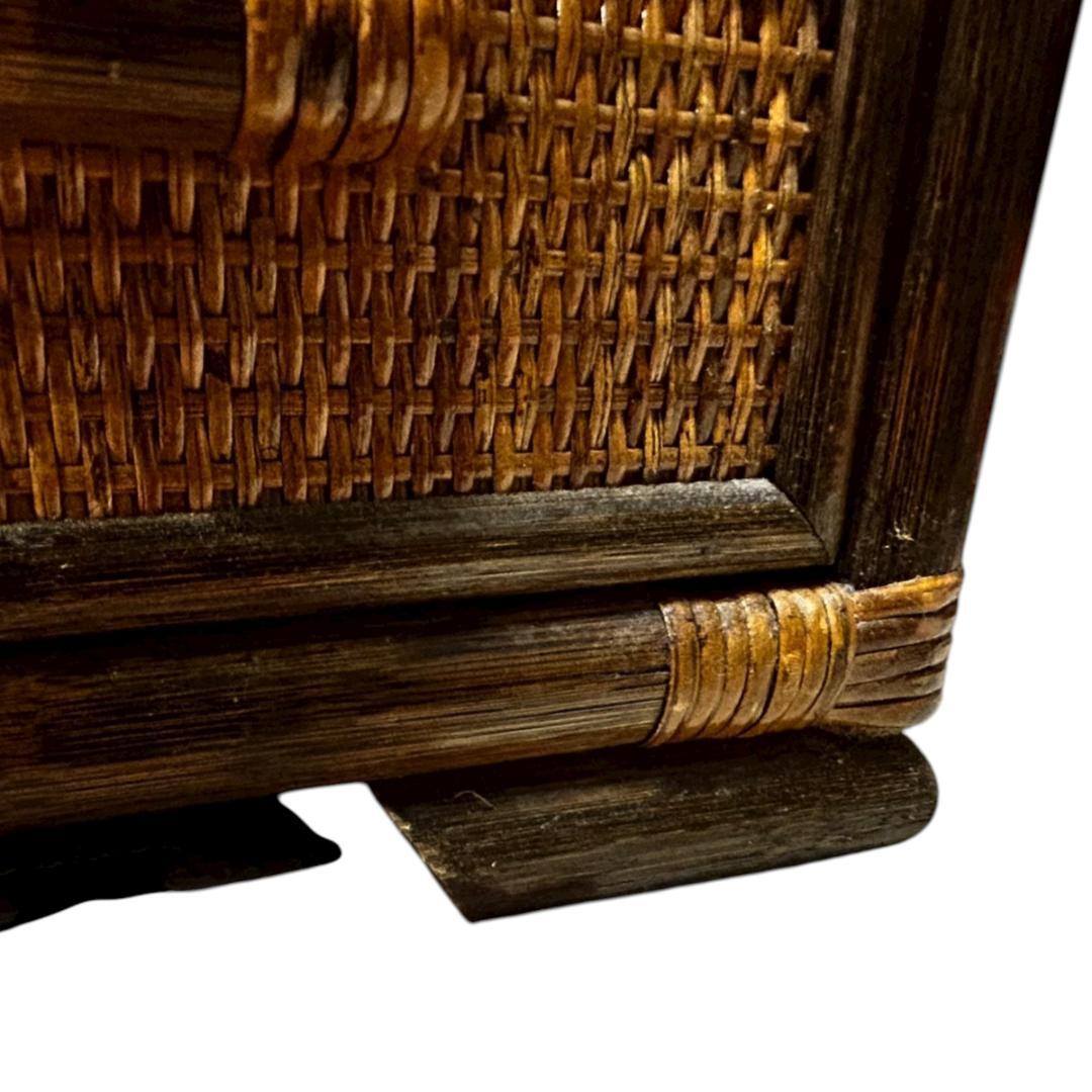 【希少】籐 ラタン チェスト 4段 引き出し10個 アジアン家具 収納タンス