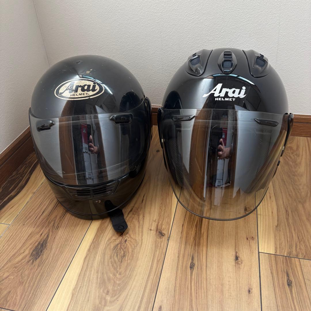 Araiジェットヘルメットとおまけフルフェイス　2個セット