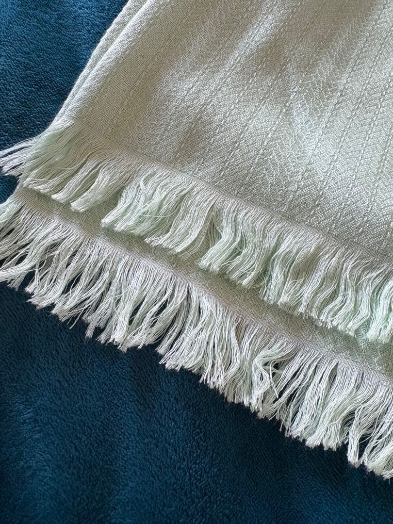 エルメス　カシミヤシルク 大型ストール ミントグリーン