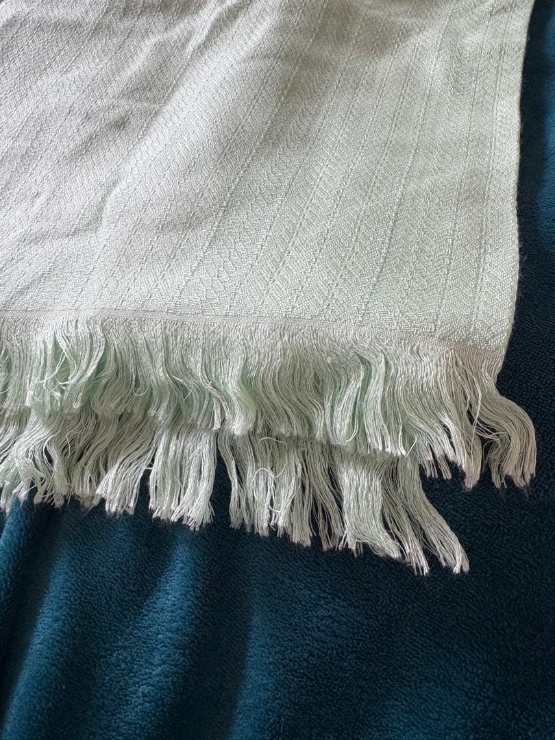 エルメス　カシミヤシルク 大型ストール ミントグリーン