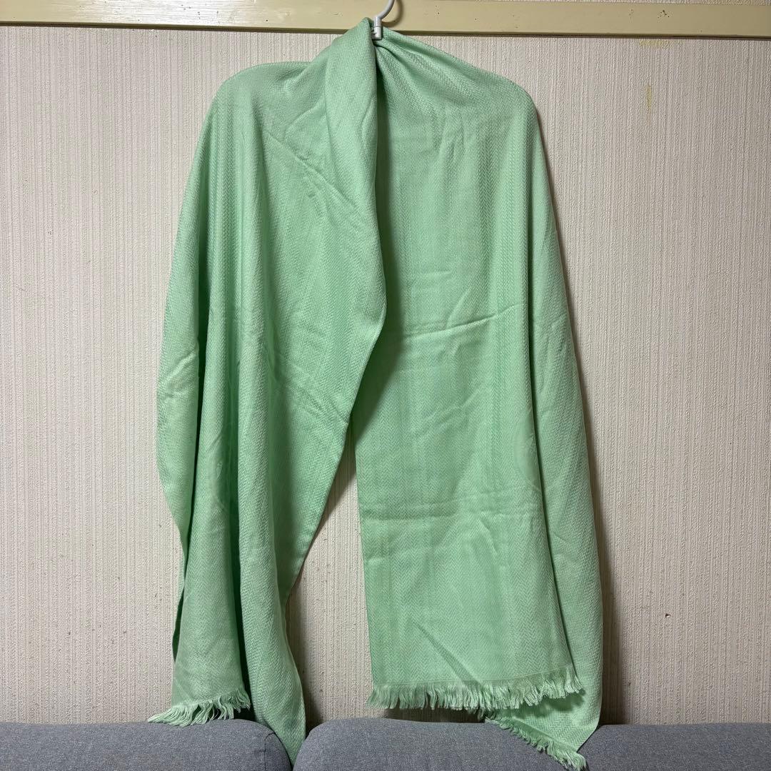 エルメス　カシミヤシルク 大型ストール ミントグリーン