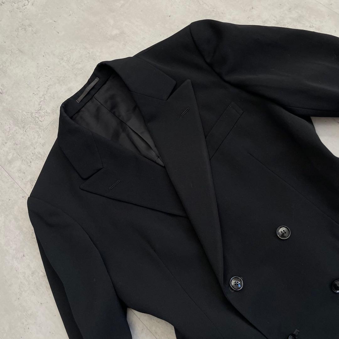 ダブルブレスト　スーツセットアップ　ブラック　黒　高級感　モード　成人式