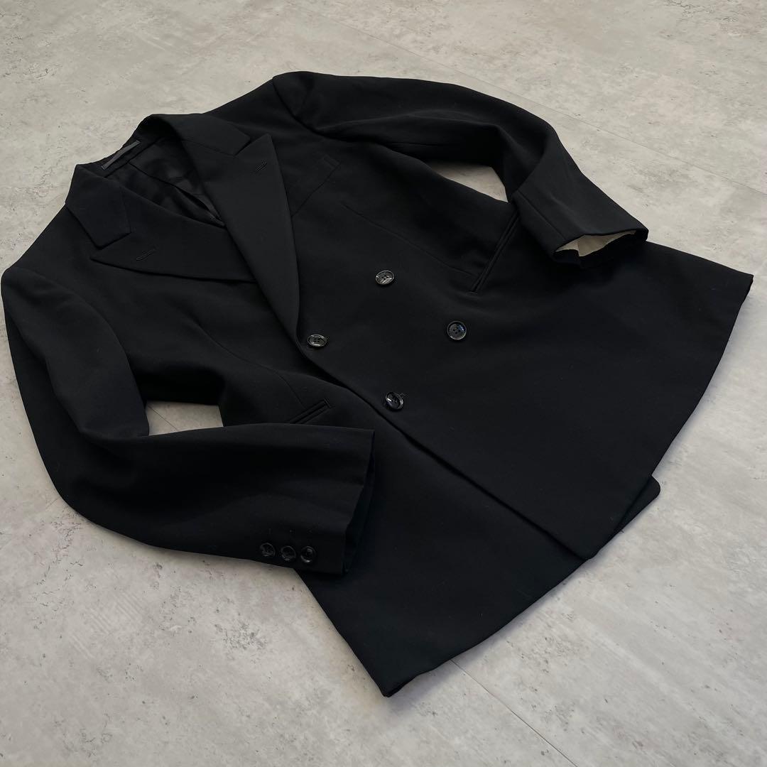 ダブルブレスト　スーツセットアップ　ブラック　黒　高級感　モード　成人式