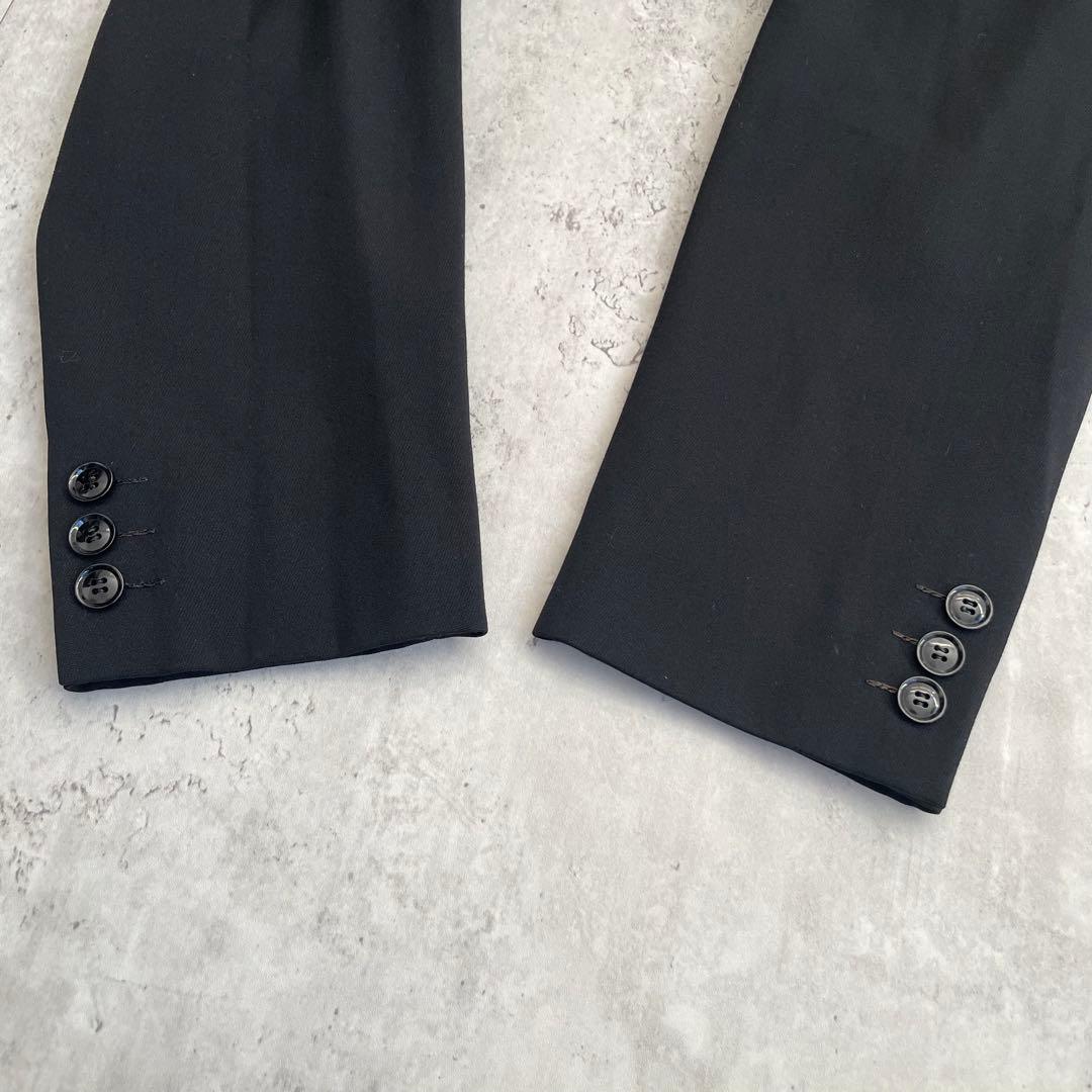 ダブルブレスト　スーツセットアップ　ブラック　黒　高級感　モード　成人式