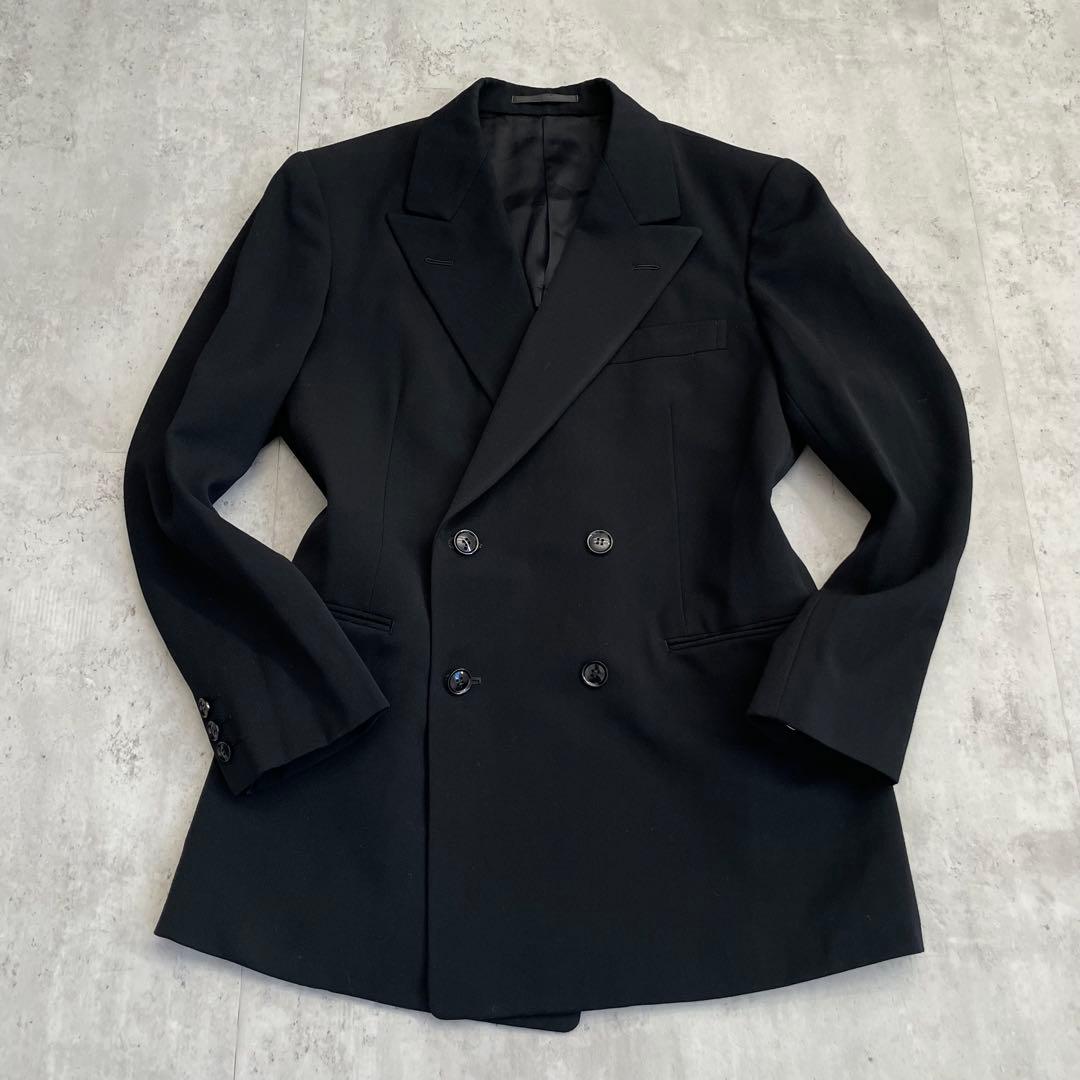 ダブルブレスト　スーツセットアップ　ブラック　黒　高級感　モード　成人式