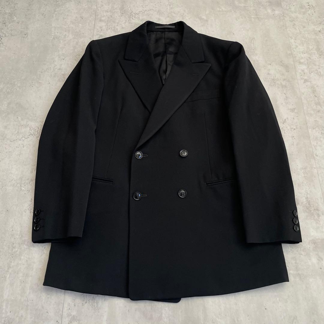 ダブルブレスト　スーツセットアップ　ブラック　黒　高級感　モード　成人式