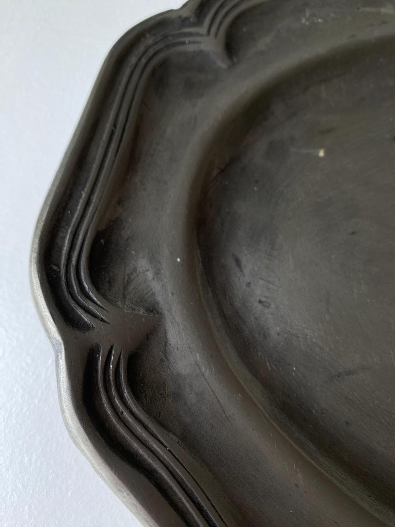 【専用】 アンティーク エタン ピューター 花リム & 黄釉 ラヴィエ 2枚