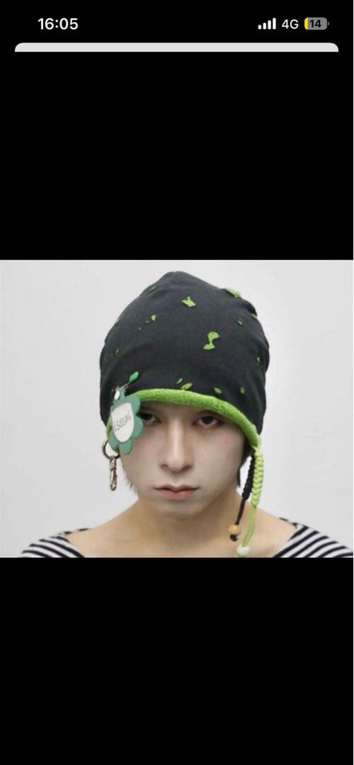 isecai ビーニー黒緑