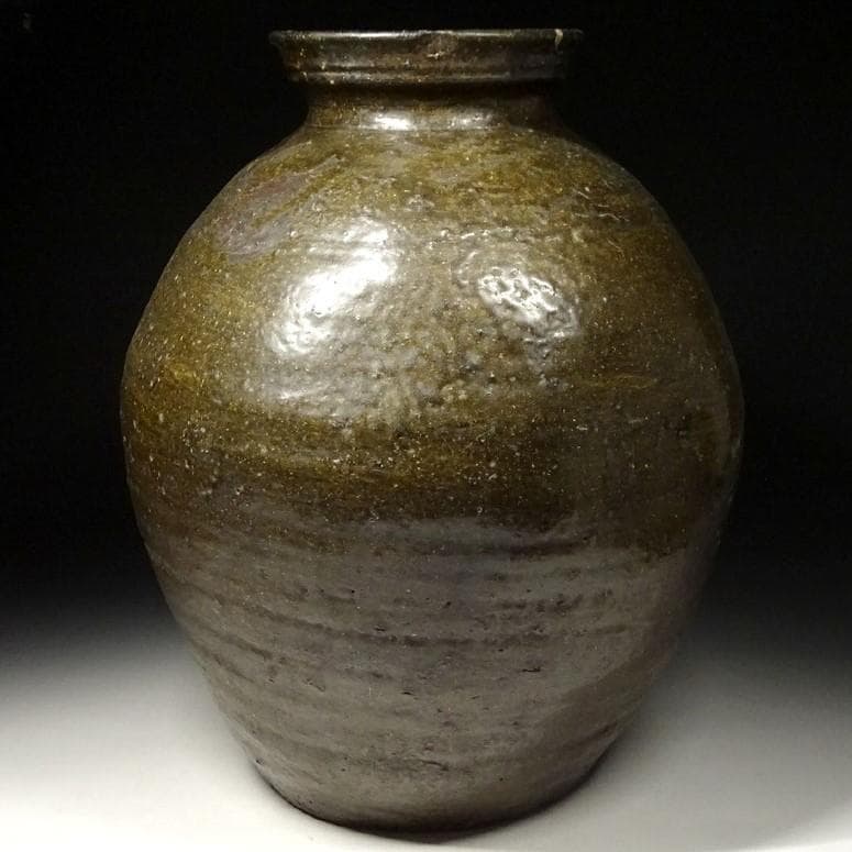 ◆『高麗 飴釉 壺』二思軒識箱 朝鮮古陶◆検）李朝陶磁 白磁 高麗青磁 粉青沙器