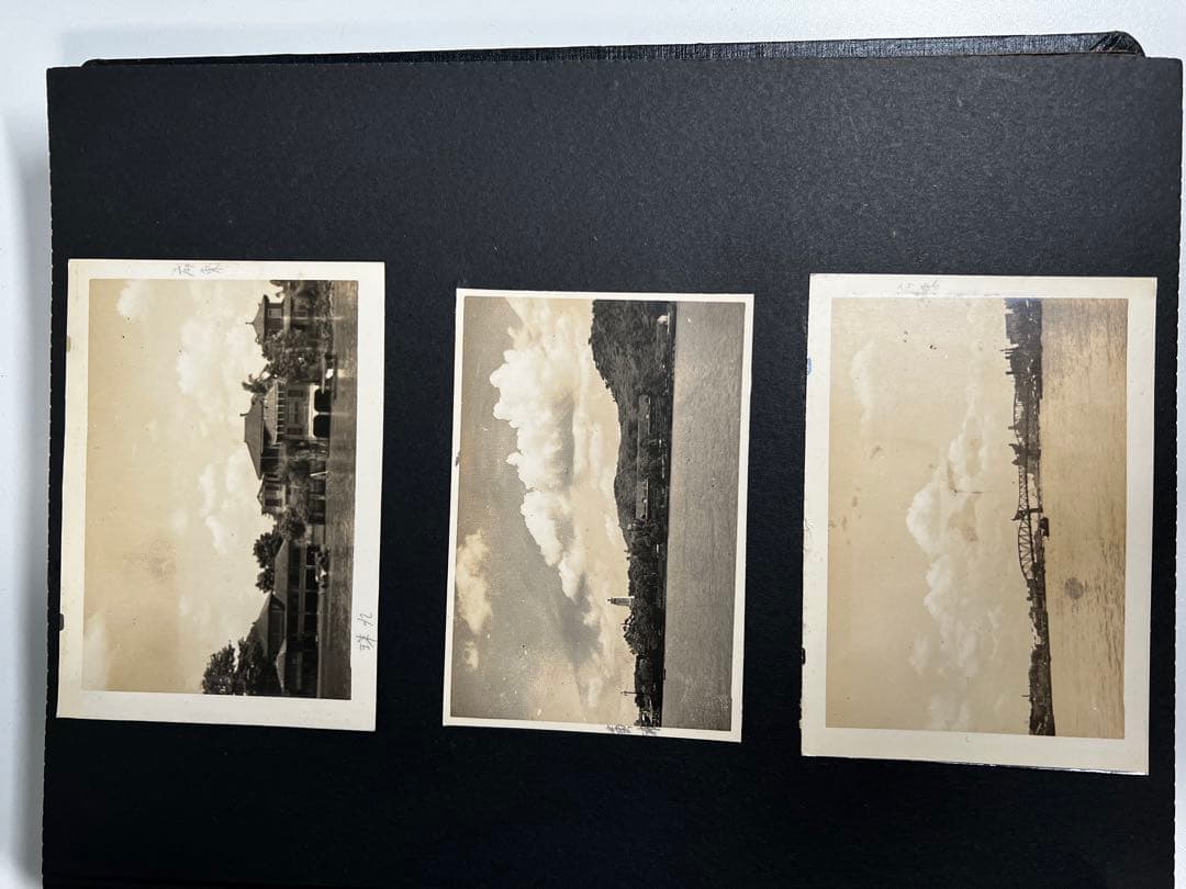 戦前【海軍古写真帖】生写真約100枚、広東、黄浦、厦門