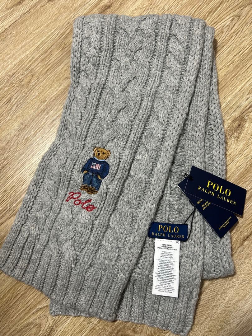 【未使用】Polo Ralph Lauren ケーブル編みマフラー