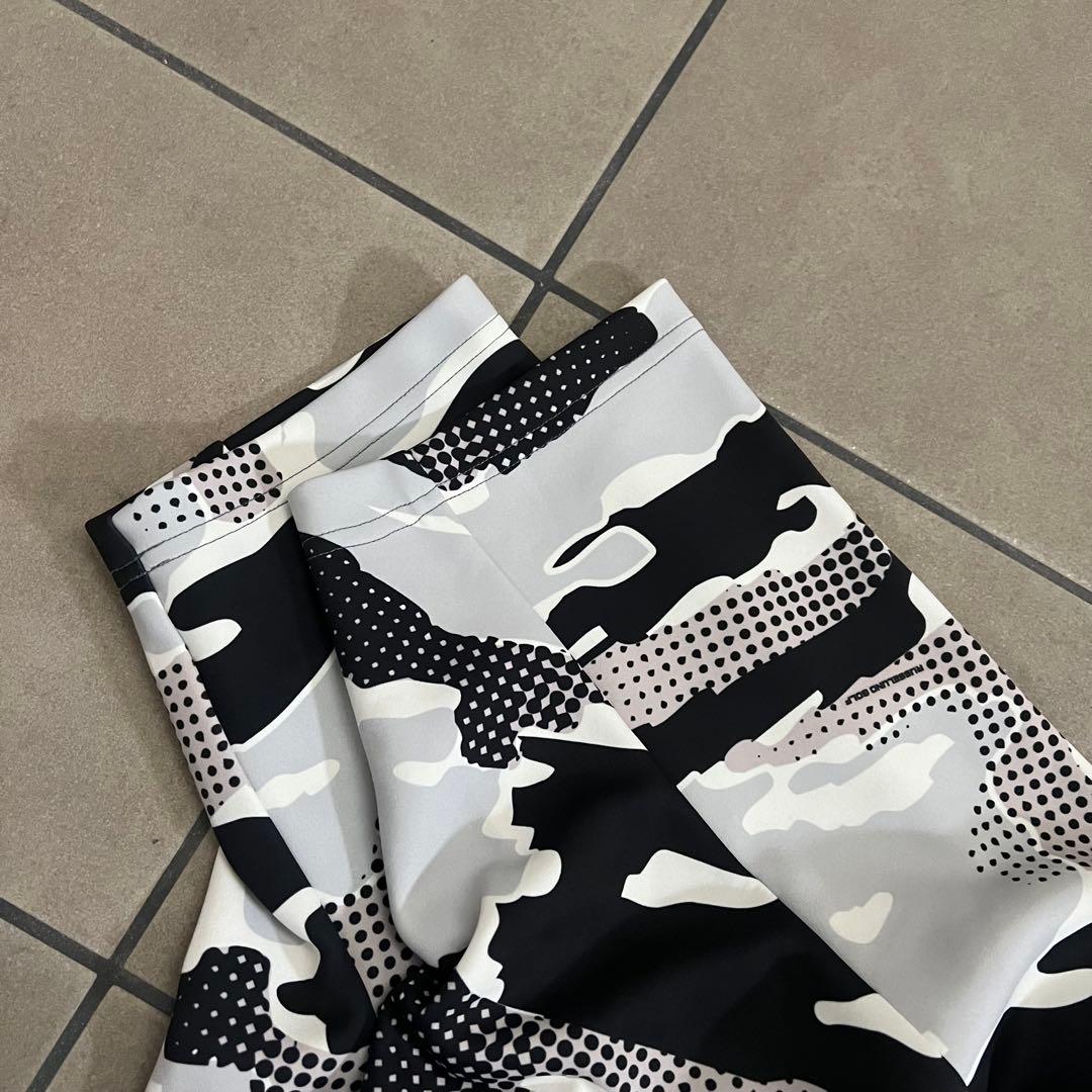 Russeluno ラッセルノ　モックネック　ダンボールニット　半袖シャツ　迷彩