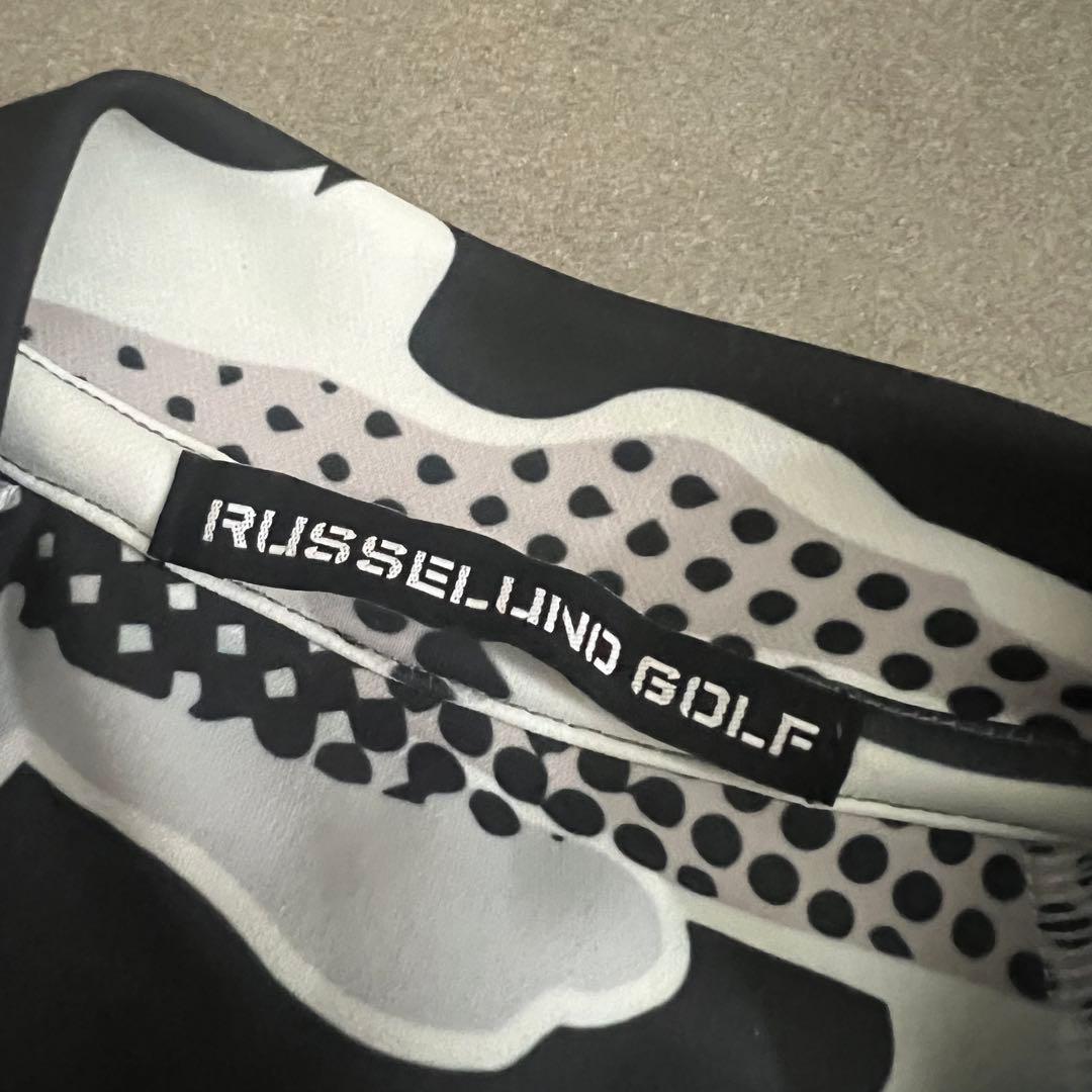 Russeluno ラッセルノ　モックネック　ダンボールニット　半袖シャツ　迷彩