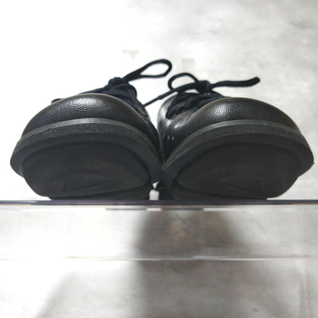 人気デザイン 未使用級 慈雨【23.5】本革 メッシュ バックジップ スニーカー