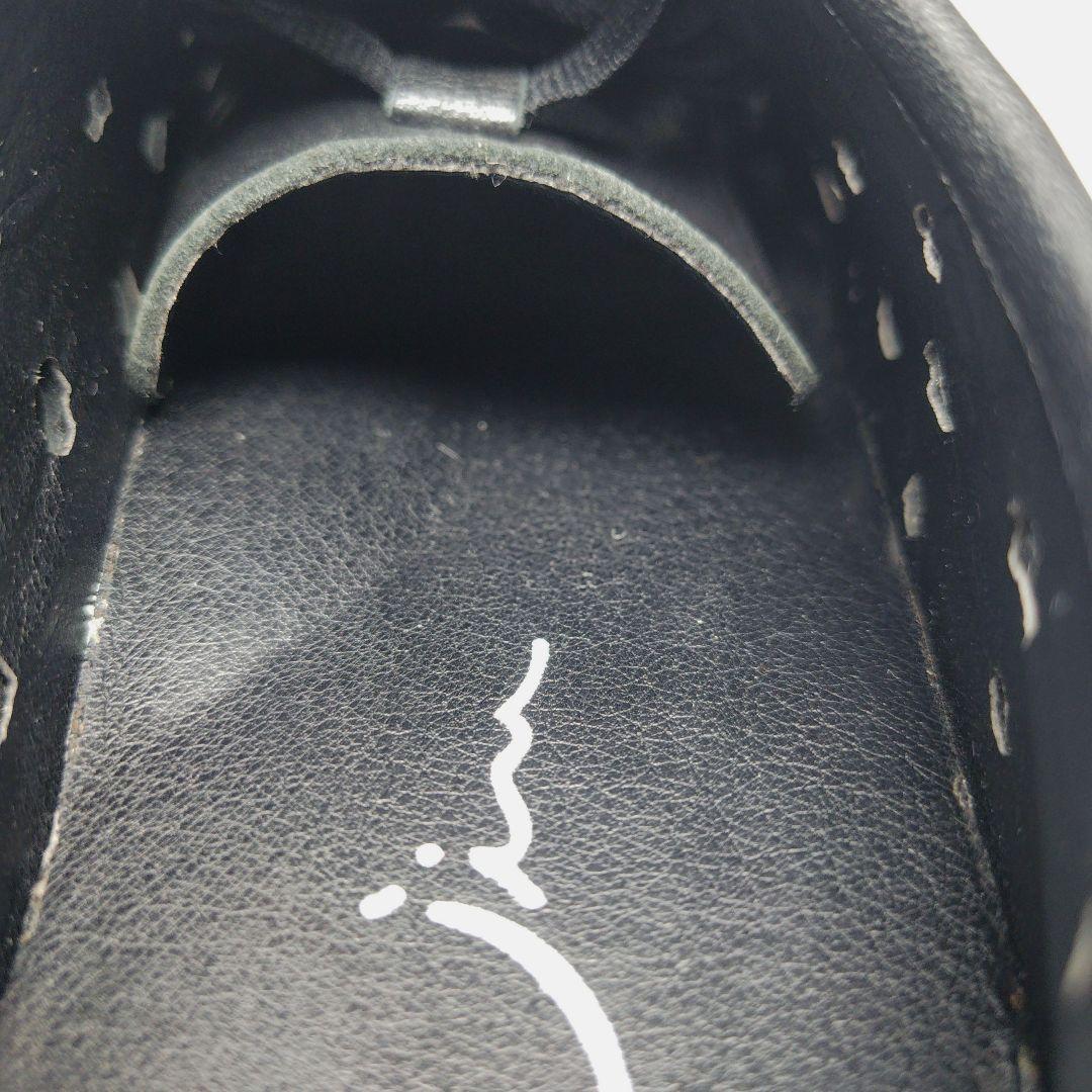 人気デザイン 未使用級 慈雨【23.5】本革 メッシュ バックジップ スニーカー