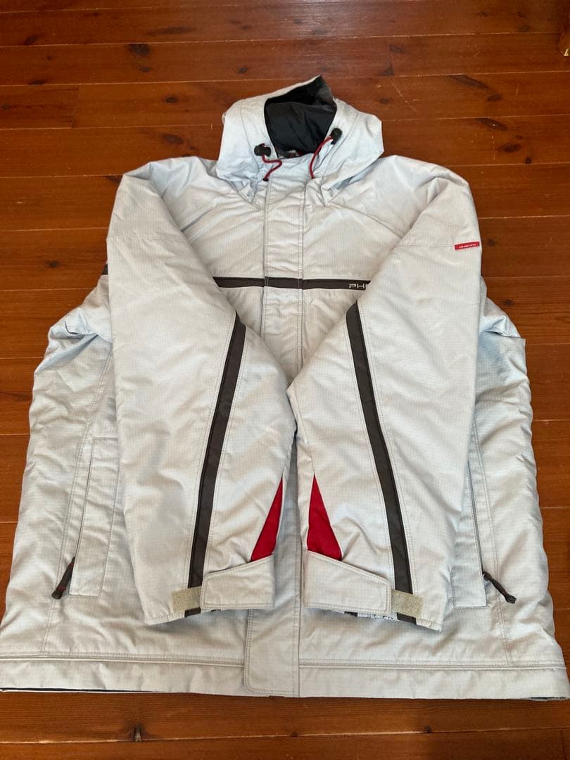 PHENIX（エレッセの手袋おまけ）　男性用Lサイズ　白×ダークグレー