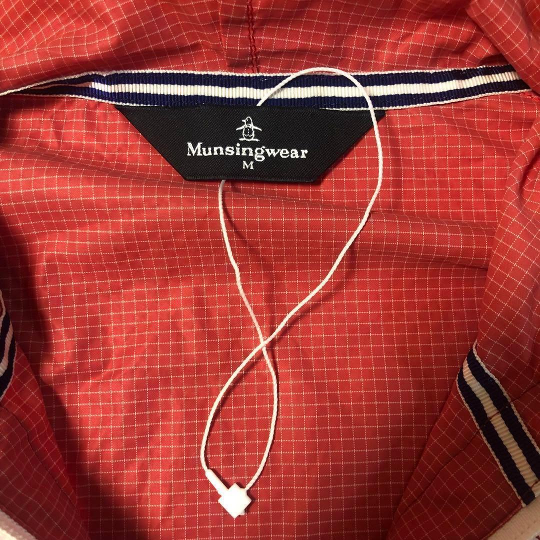 未使用 マンシングウェア◆アノラック ハーフジップ パーカー◆レッド Mサイズ