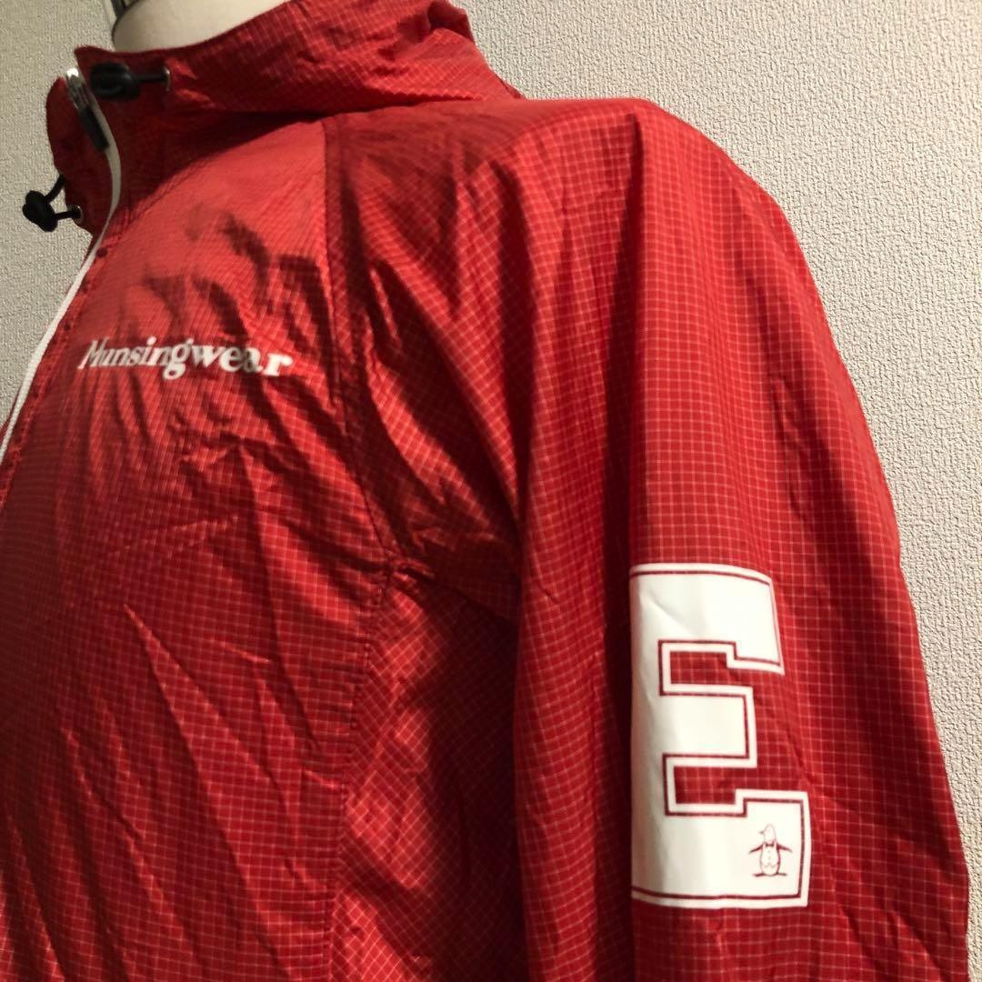 未使用 マンシングウェア◆アノラック ハーフジップ パーカー◆レッド Mサイズ