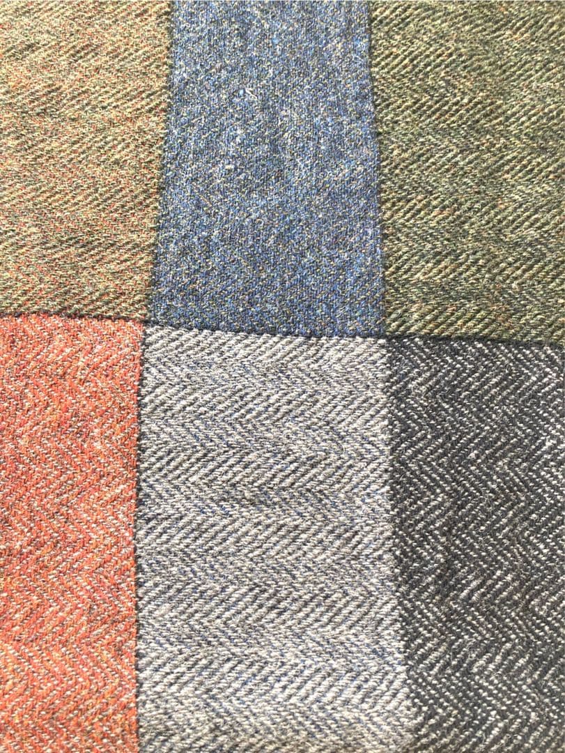 コムデギャルソンオムドゥ　切りっぱなし加工　ツイード切替　大判ストール　美品