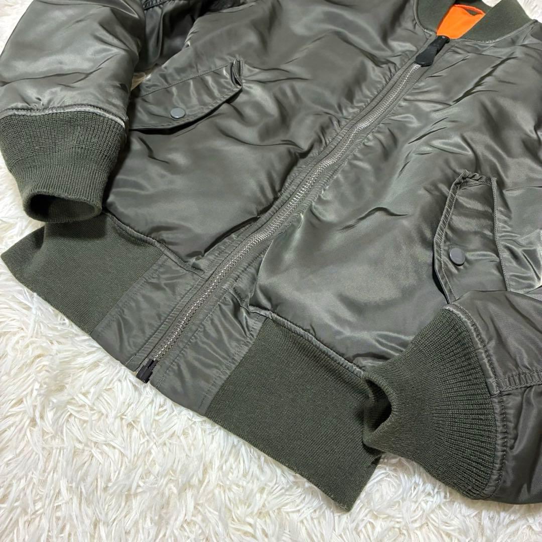 90s ALPHA INDUSTRIES MA-1 フライトジャケット　カーキ