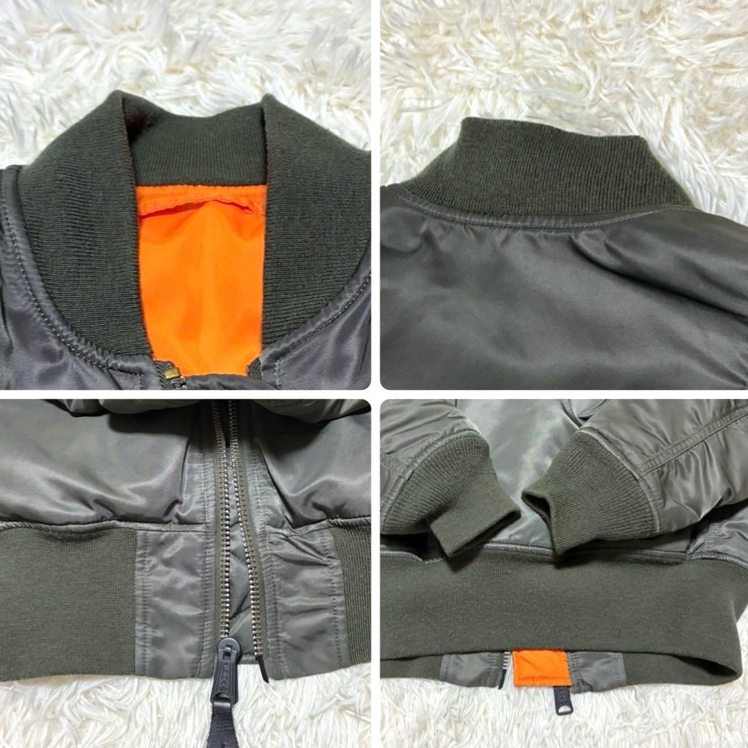 90s ALPHA INDUSTRIES MA-1 フライトジャケット　カーキ