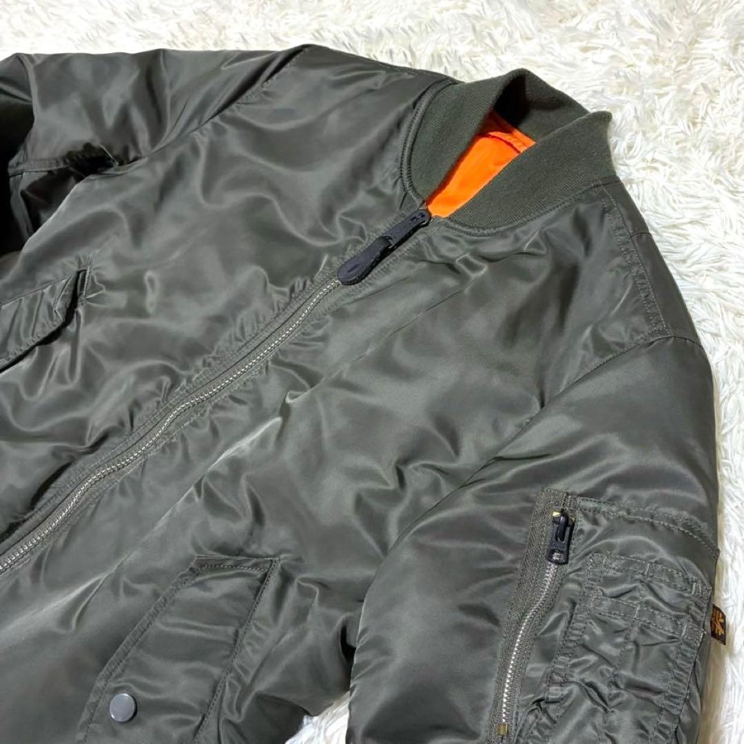 90s ALPHA INDUSTRIES MA-1 フライトジャケット　カーキ