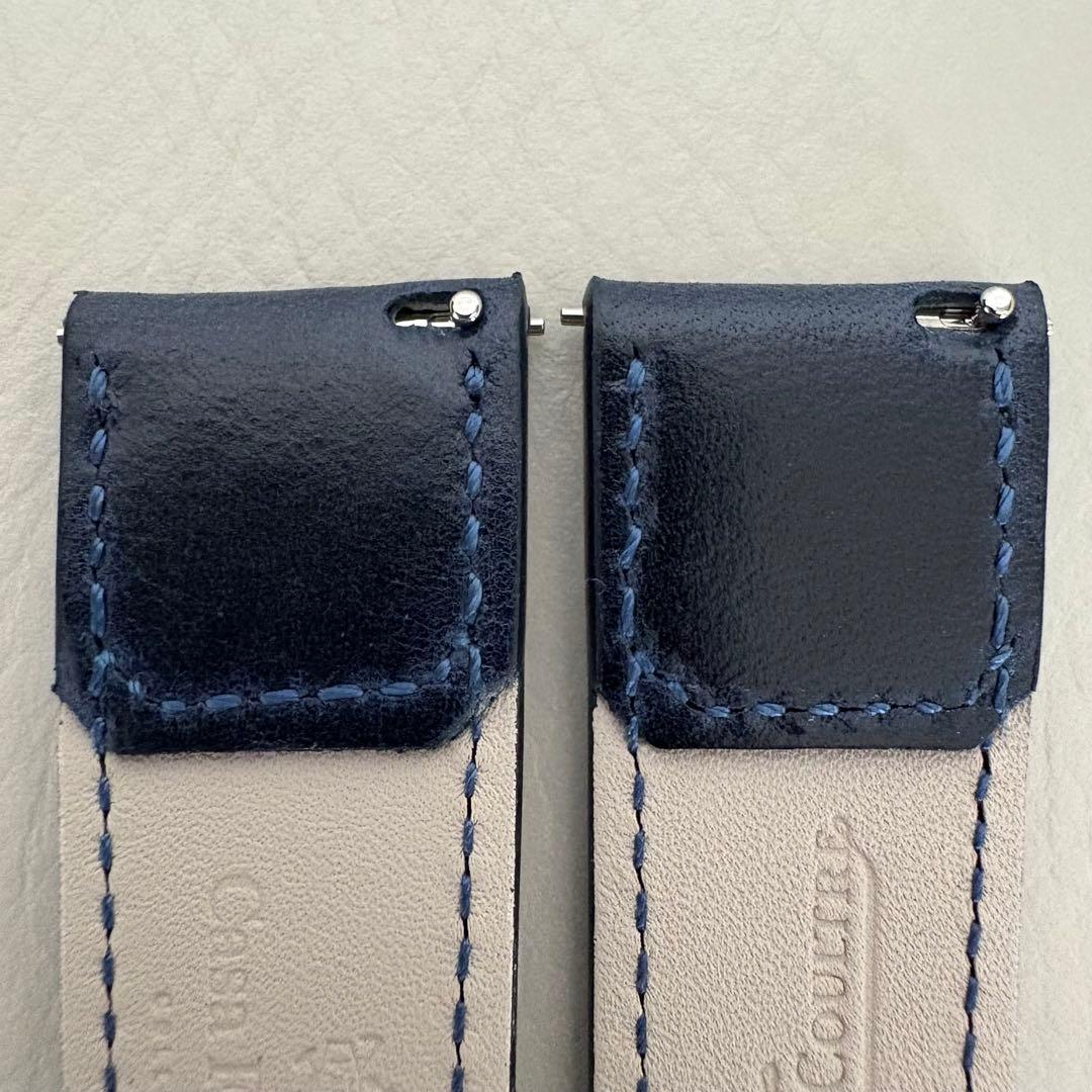 新品！　ジャガールクルト純正時計ベルト ネイビー 20mm