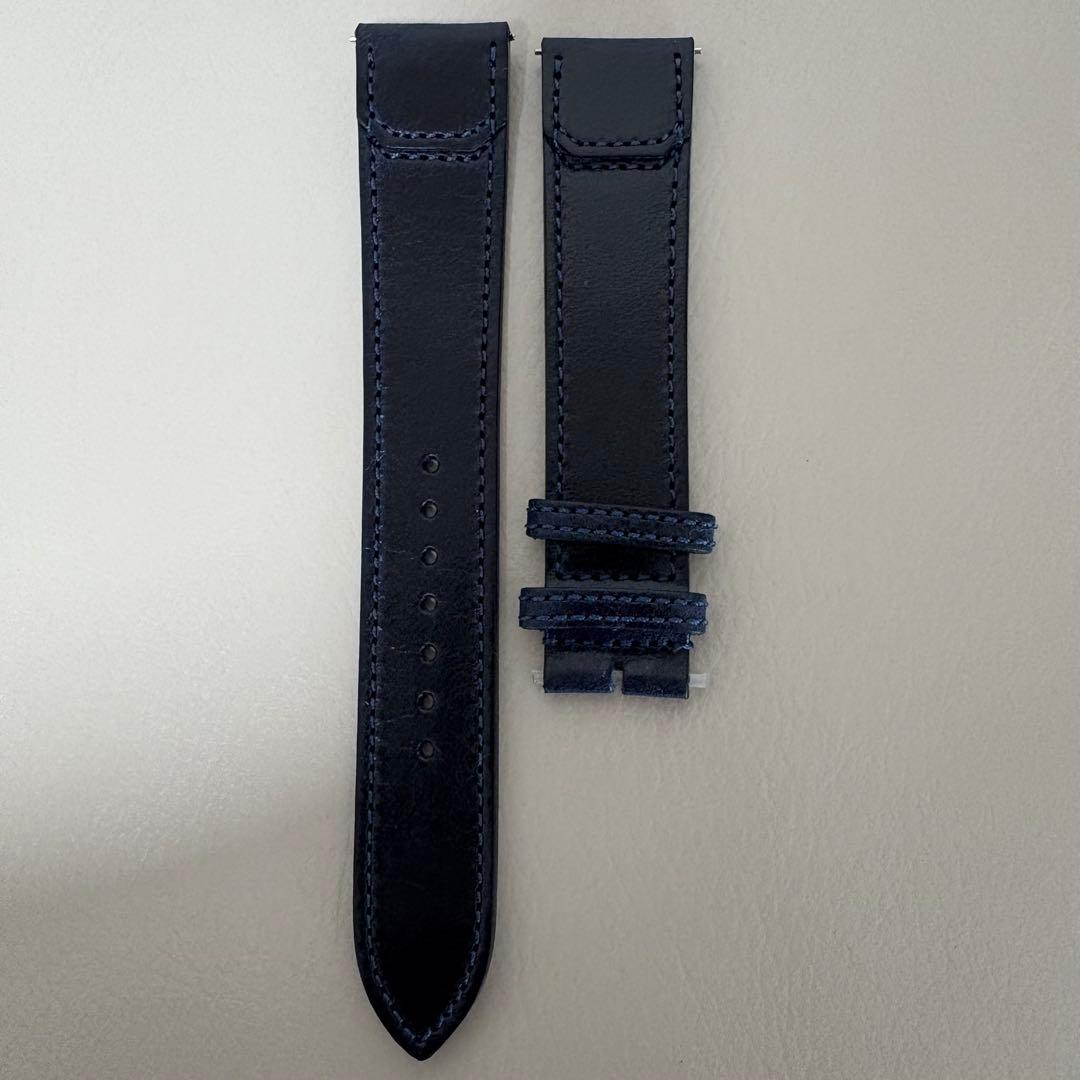 新品！　ジャガールクルト純正時計ベルト ネイビー 20mm