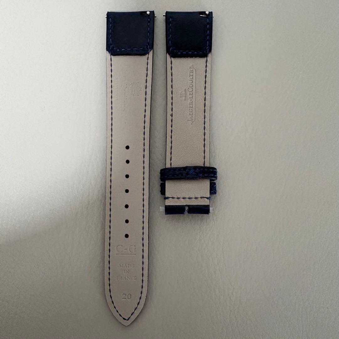 新品！　ジャガールクルト純正時計ベルト ネイビー 20mm