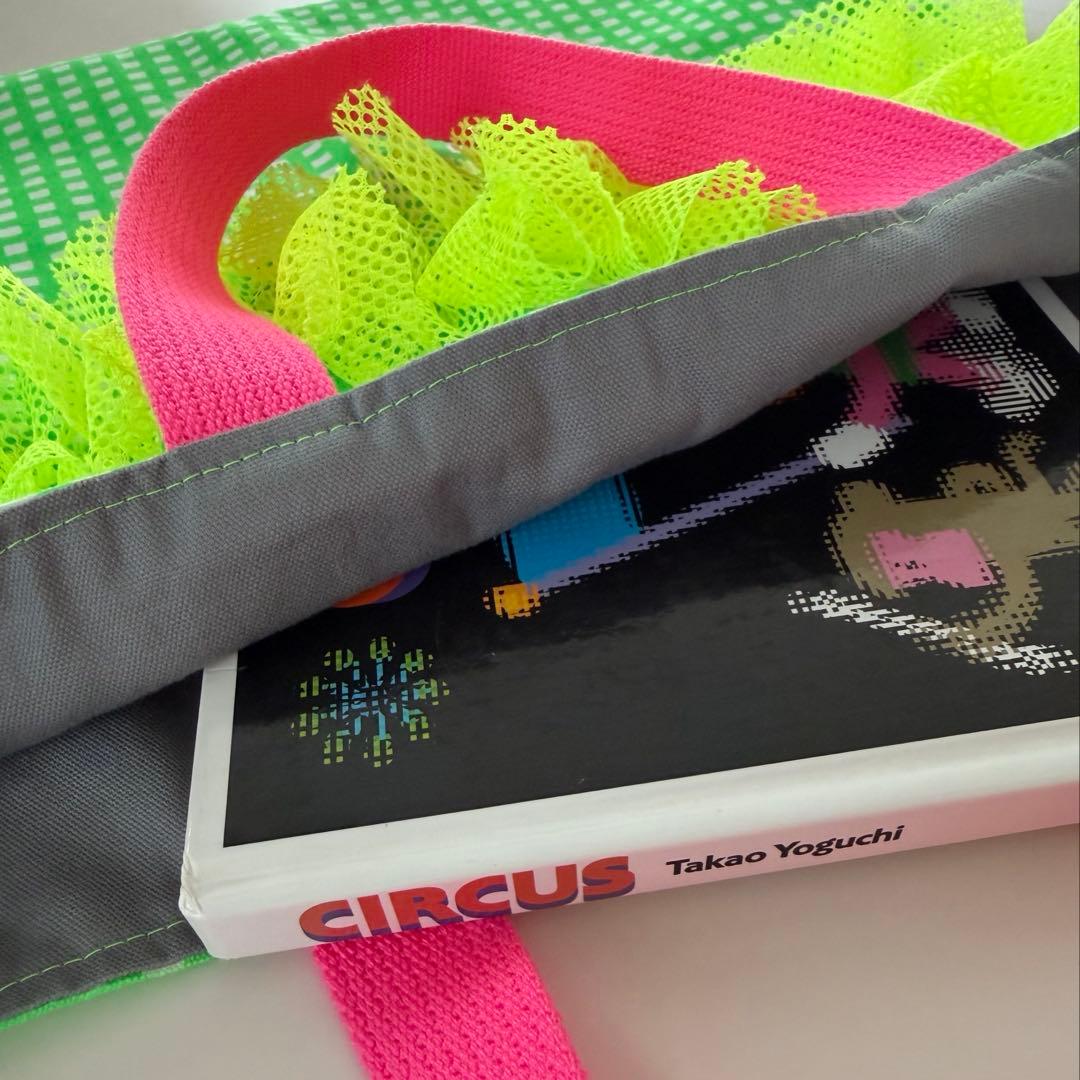 入園入学セット レッスンバッグ お着替え袋 上履き入れ フリル ネオン 女の子