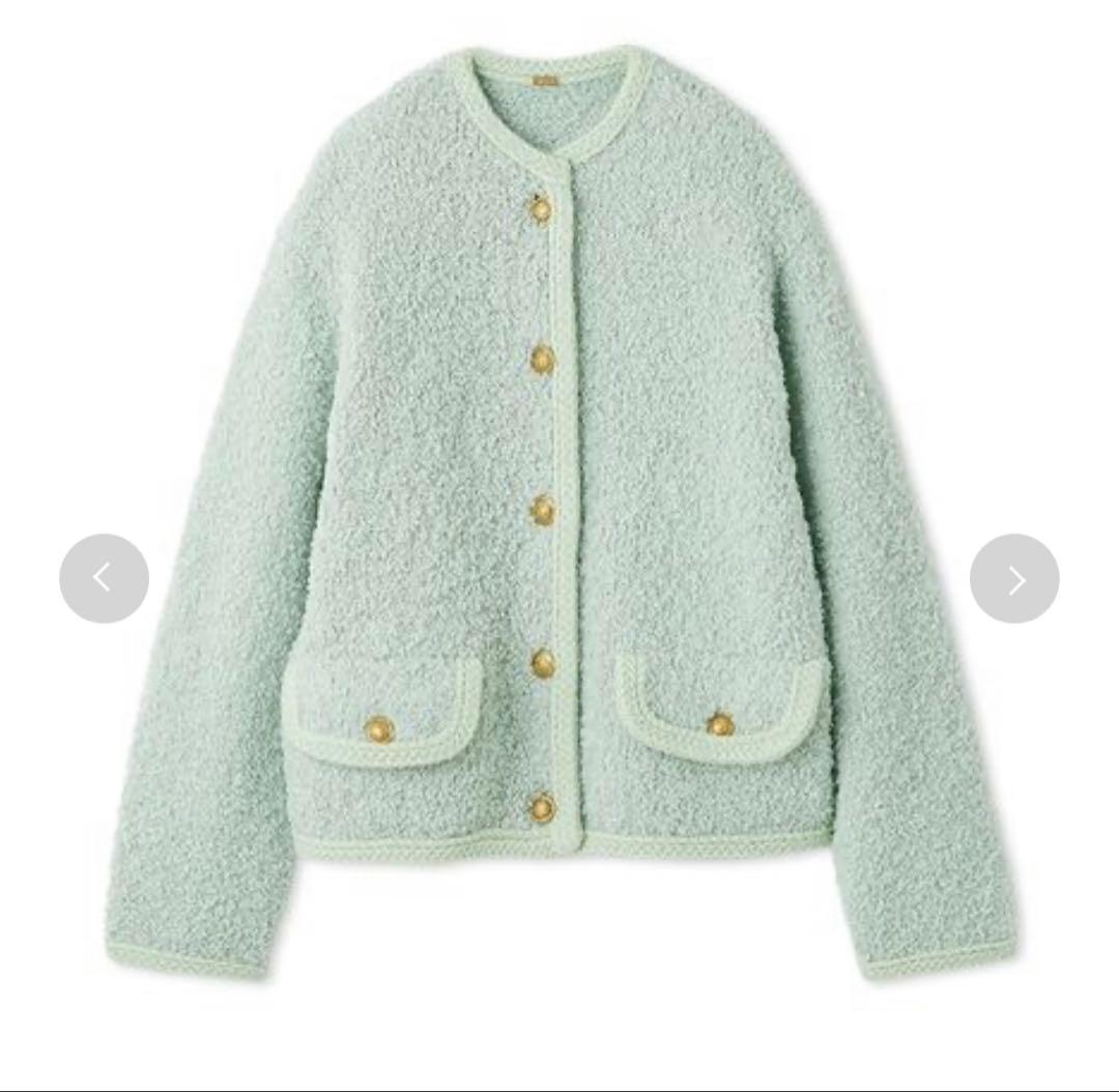 Mila Owen ノーカラージャケット ミント/アイボリー