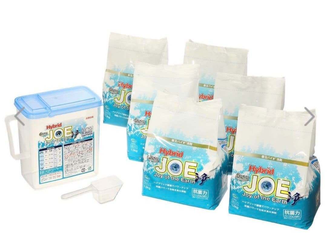 新品★善玉バイオ洗剤ハイブリッド浄詰替1.3kg×6袋/ケース/ スプーン付き