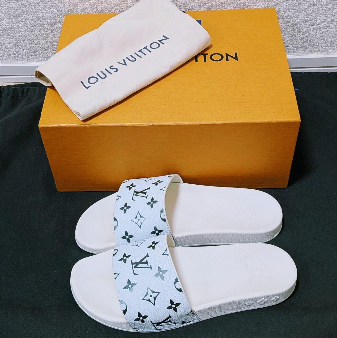 【値下げ　箱靴袋付き】ルイヴィトン サンダル 虹色モノグラム 白 27.0cm