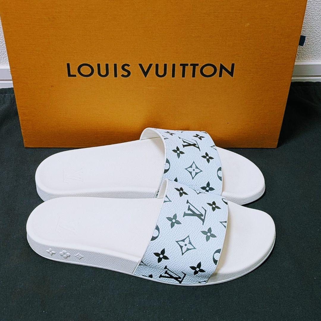 【値下げ　箱靴袋付き】ルイヴィトン サンダル 虹色モノグラム 白 27.0cm