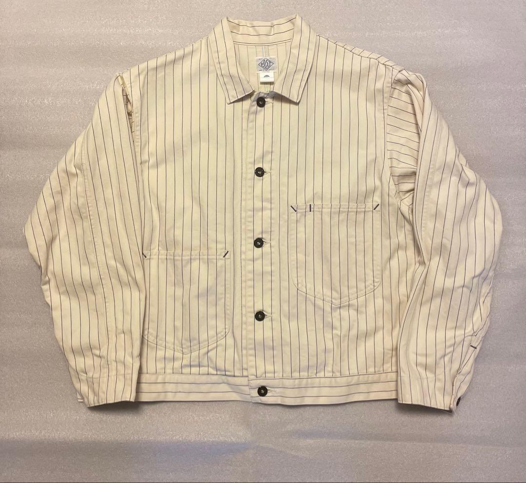ジャケット・アウター POST OVERALLS MechanicBlouse2 HBTstripe