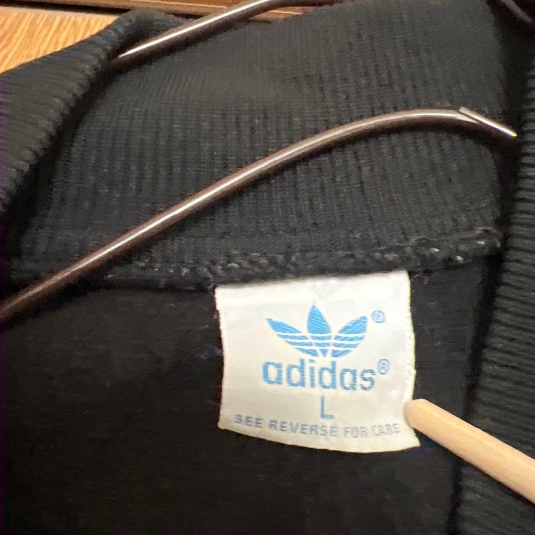 adidas スナップスタジャン ジャージ L 赤黒