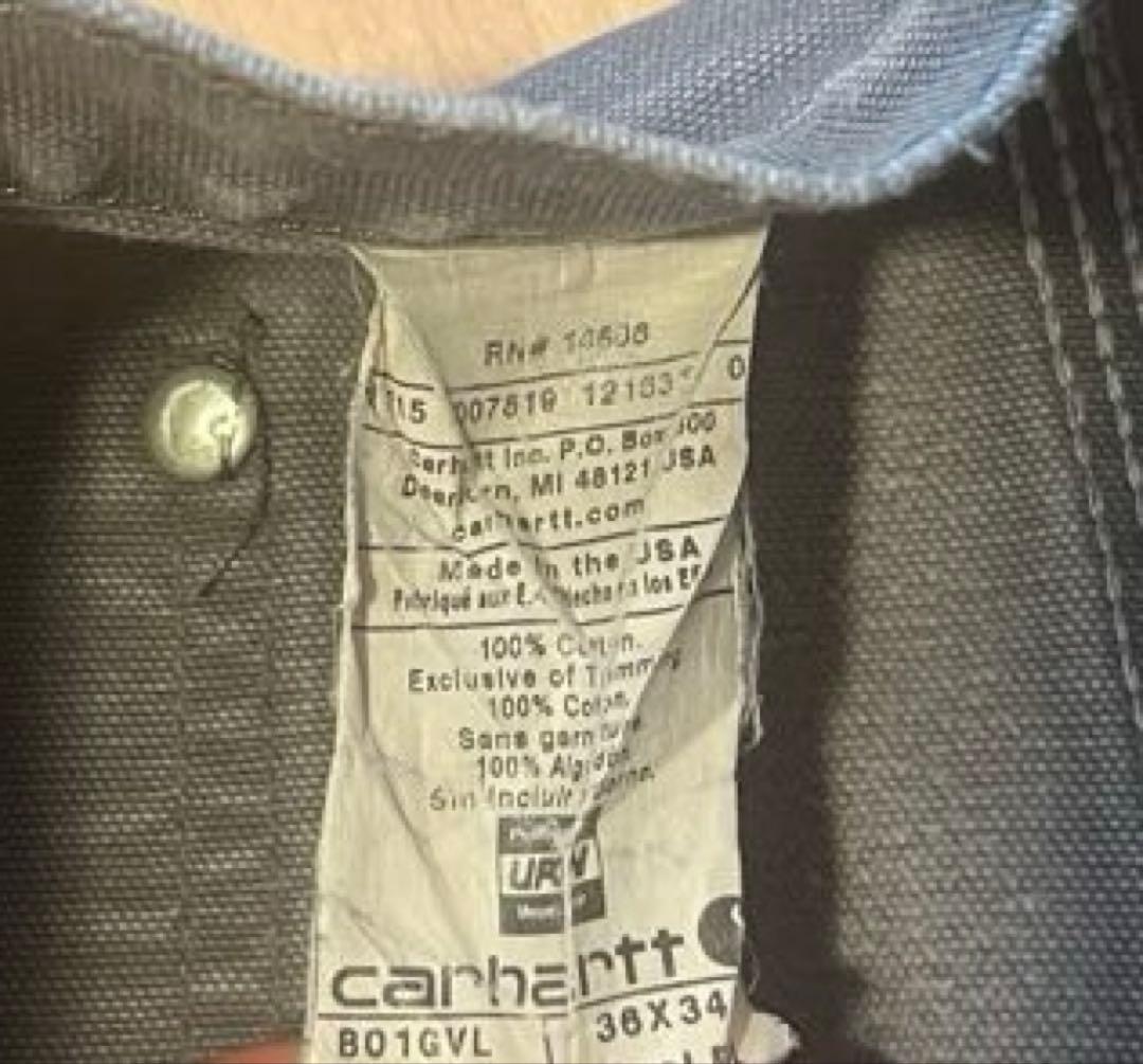 カーハート ダブルニー ペインターパンツ USA アメリカ 製　グレー