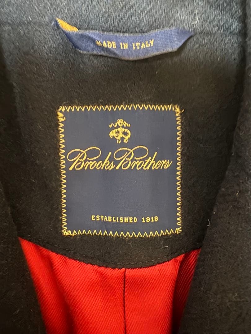 Brooks Brothers　イタリア製ネイビー チェスターコート 　M
