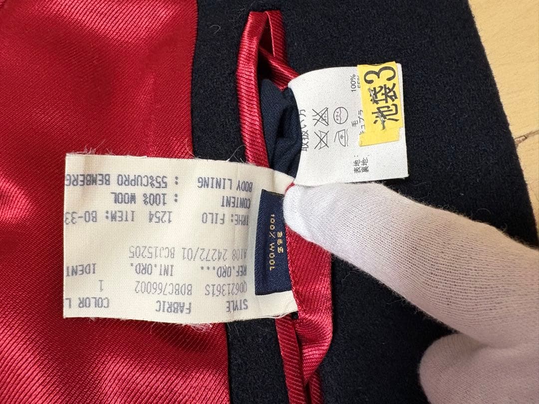 Brooks Brothers　イタリア製ネイビー チェスターコート 　M